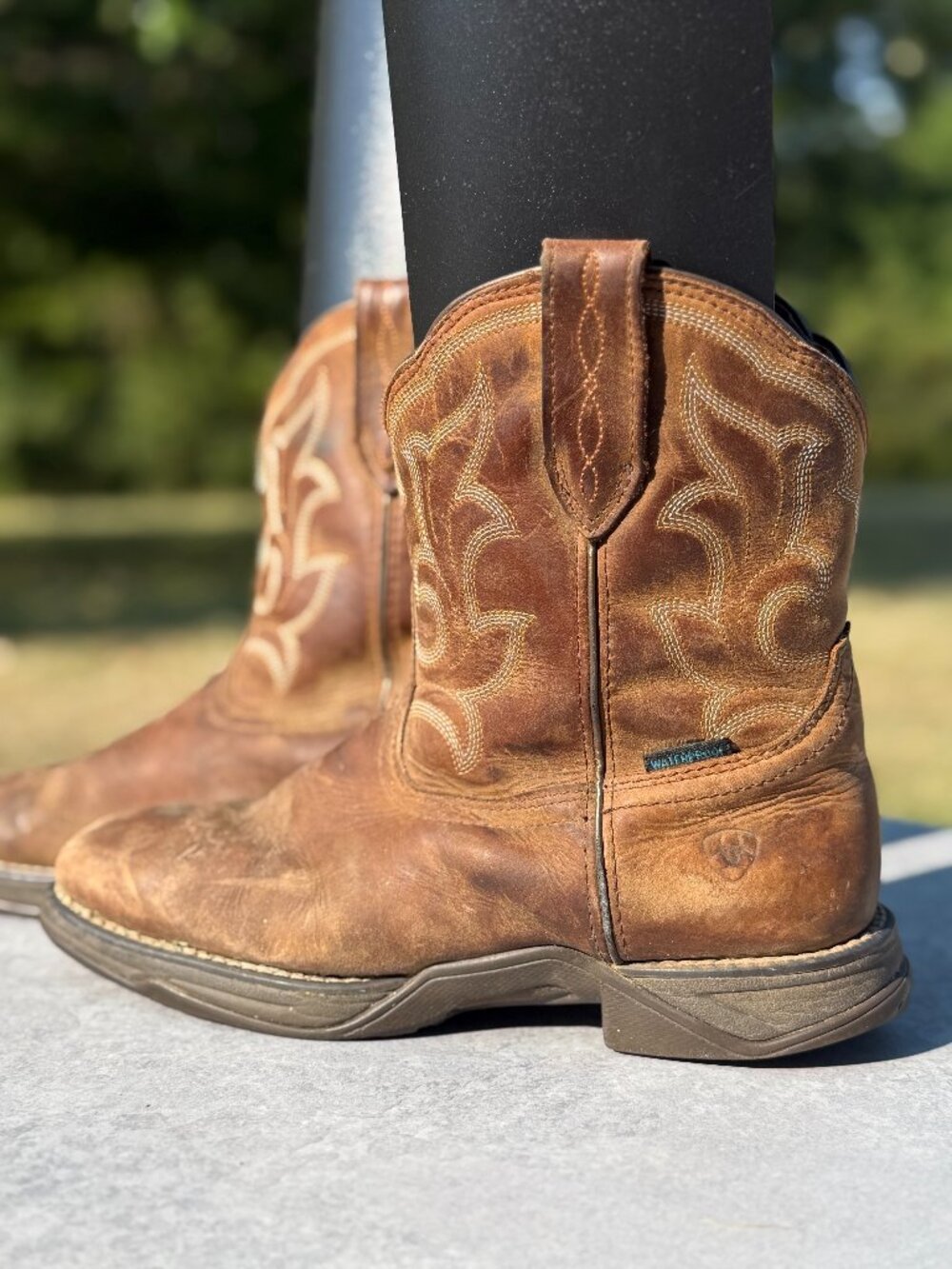 Ariat Anthem Shortie II Womens 8.5 Brown Waterproof Ranch Cowgirl Boots Y2K 4156